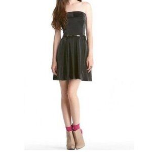 Rachel Rachel Roy RSVP Black Shimmer Strapless Party Dress 0